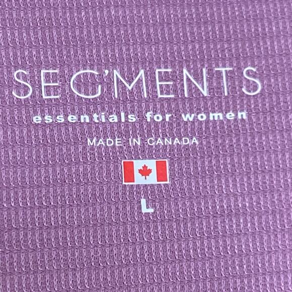 Segments Long Sleeve Ribbed T-Shirt In Purple Women's Size Large - Picture 5 of 8